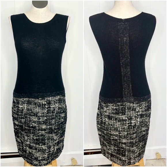 MaxMara Dresses & Skirts - MaxMara Tweed Cashmere Knit Dress Sleeveless Women’s Size Large Classic Chanel